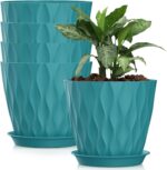 Plastic Plant Pots with Saucers