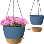 Self-Watering Hanging Planters with Drainage, Indoor and Outdoor